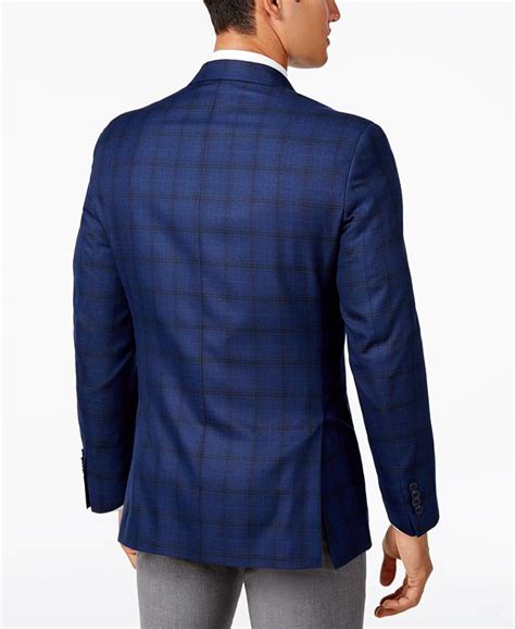 michael kors navy windowpane suit|Michael Kors Windowpane Sport Coat .